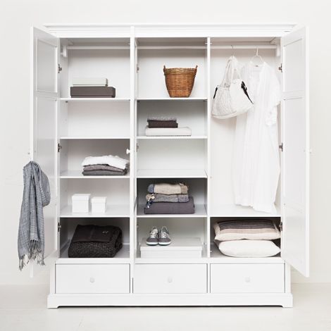 Oliver Furniture 3-türiger Kleiderschrank Weiß Hoch - Sofort Lieferbar Regale & Schränke | online kaufen