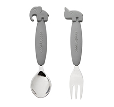 Done by Deer Besteck-Set YummyPlus Easy Grip Grey