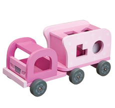 Kids Concept Steckspiel Laster Rosa
