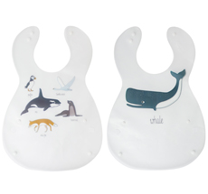 Sebra Kunststoff Lätzchen Arctic Animals 2er-Set
