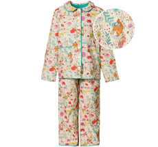 Room Seven Schlafanzug Pyjama Nina Forrest Print Beige