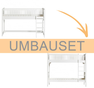 Oliver Furniture Umbauset Seaside Classic halbhohes Hochbett zum Etagenbett mit gerader Leiter 