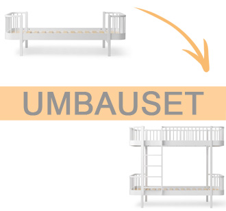 Oliver Furniture Umbauset Wood Original Einzelbett/Juniorbett zum Etagenbett weiß 