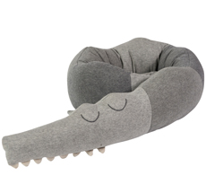 Sebra Plüschtier Kissen Sleepy Croc Elephant Grey