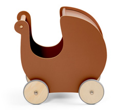 Sebra Puppenkinderwagen aus Holz Dark Amber 