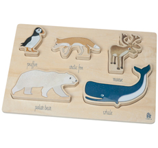 Sebra Puzzle aus Holz Arctic Animals