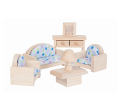 PlanToys Puppenhaus Wohnzimmer Classic 