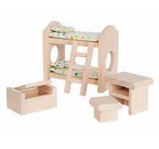 PlanToys Puppenhaus Kinderzimmer Classic 