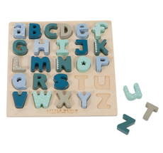 Little Dutch Holz Puzzle Alphabet Mint