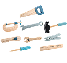 Bloomingville Werkzeug-Spielset Blue Holz 9er-Set 