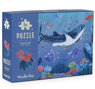 Moulin Roty Leuchtpuzzle Paulie Meer 24-teilig