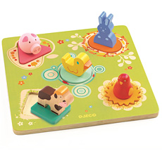 Djeco Holzpuzzle Duck & Friends 