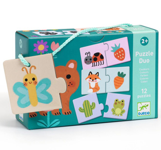 Djeco Lernspiel Puzzle duo Farben