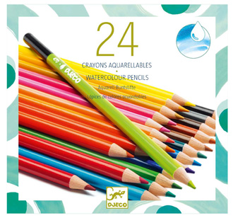 Djeco Farben 24 Watercolour Pencils