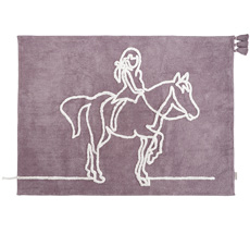 Minividuals Teppich Mädchen auf Pferd