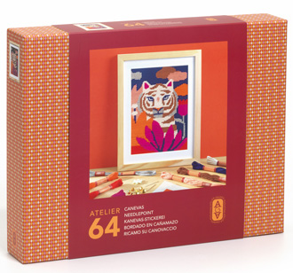 Djeco Atelier 64 Stickerei Tiger