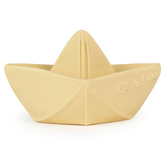 Oli & Carol Badespielzeug Origami Boot Vanilla