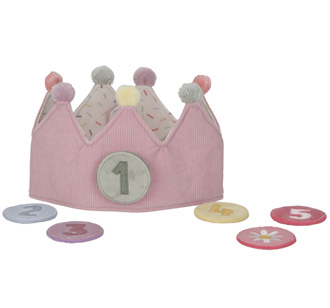 Little Dutch Geburtstagskrone mit Zahlen in Rosa