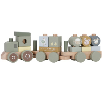 Little Dutch Eisenbahn mit Steck-Formen Traktor Little Farm