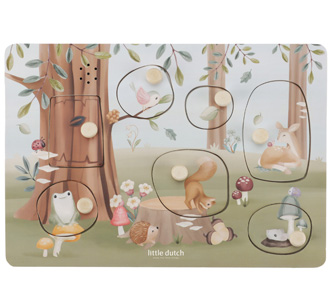 Little Dutch Sound-Greif-Puzzle Holz Forest Friends