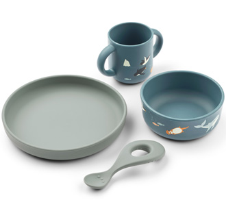 LIEWOOD Geschirr-Set Vivi Arctic Sea / Ocean view 4-teilig