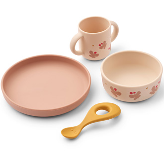 LIEWOOD Geschirr-Set Vivi Butterfly / Apple blossom 4-teilig