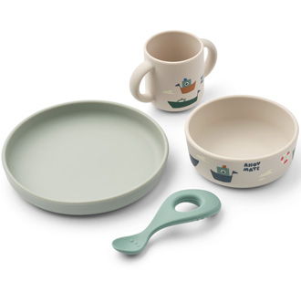 LIEWOOD Geschirr-Set Vivi Sailing / Sandy 4-teilig