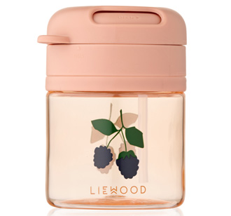 LIEWOOD Becher mit Trinkhalm Pavia 280ml Berry / Pale Tuscany