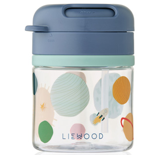 LIEWOOD Becher mit Trinkhalm Pavia 280ml Universe / Classic navy