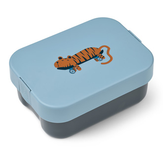 LIEWOOD Brotdose Lunchbox Kamil Tiger / Beach blue