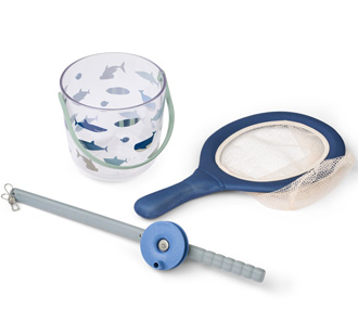 LIEWOOD Spielzeug-Set zum Fischen Cora Crab Shark / Dove blue 