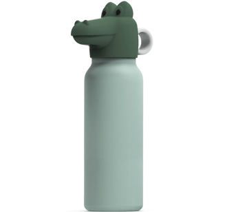 LIEWOOD Isolierflasche Falk mit Deckel Crocodile 350 ml Peppermint / Garden green