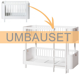 Oliver Furniture Umbauset Wood Mini+ Basic zum halbhohen Etagenbett Weiß 