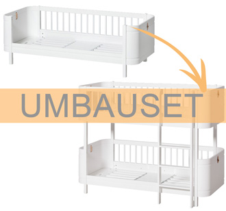 Oliver Furniture Umbauset Wood Mini+ Juniorbett zum halbhohen Etagenbett Weiß 