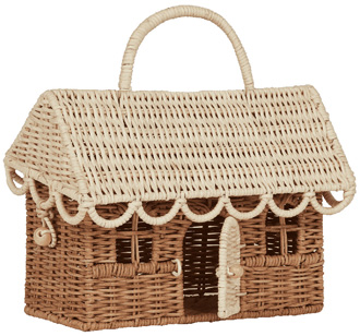Olli Ella Korbtasche Rattan Gingerbread Casa Clutch