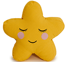 Roommate Kissen Star Yellow Bio-Baumwolle