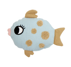 Roommate Rassel Fish Light blue Bio-Baumwolle 