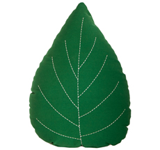 Roommate Kissen Leaf Green Bio-Baumwolle