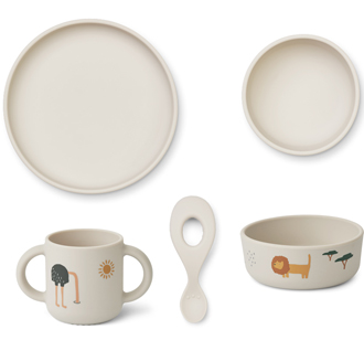 LIEWOOD Vivi Geschirrset Safari sandy mix 4-teilig