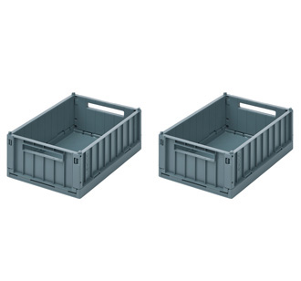 LIEWOOD Aufbewahrungsbox Weston S Whale blue 2er-Set