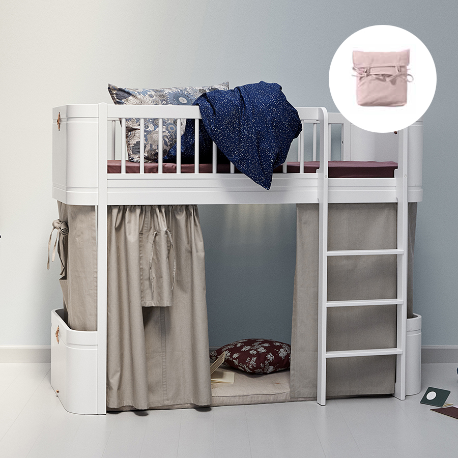 Oliver Furniture Vorhang für halbhohes Hochbett Wood Mini+ Rosa