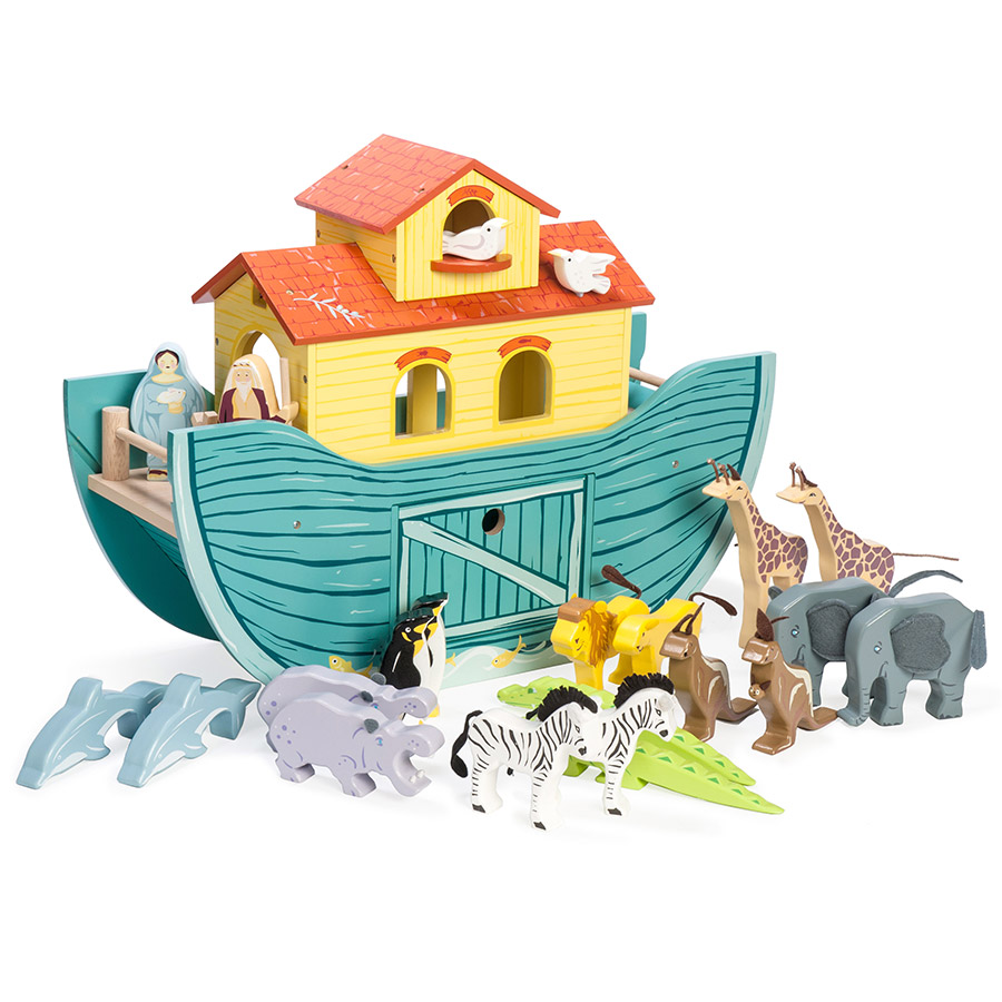 Le Toy Van - TV212 - Lernspiel Arche Noah, für Kinder ab 2 Jahren,  ineinandergreifende Formen, geometrische Formen zum Einfügen, Montessori